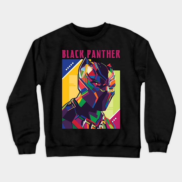 BLACK PANTHER WPAP FANART Crewneck Sweatshirt by Alanside